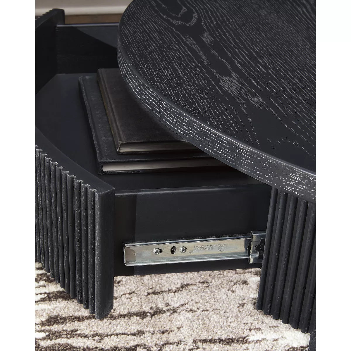 Round Coffee Table with Storage