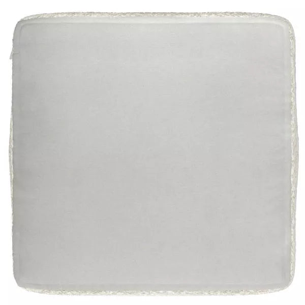 Lyanna Square Pouf Ivory