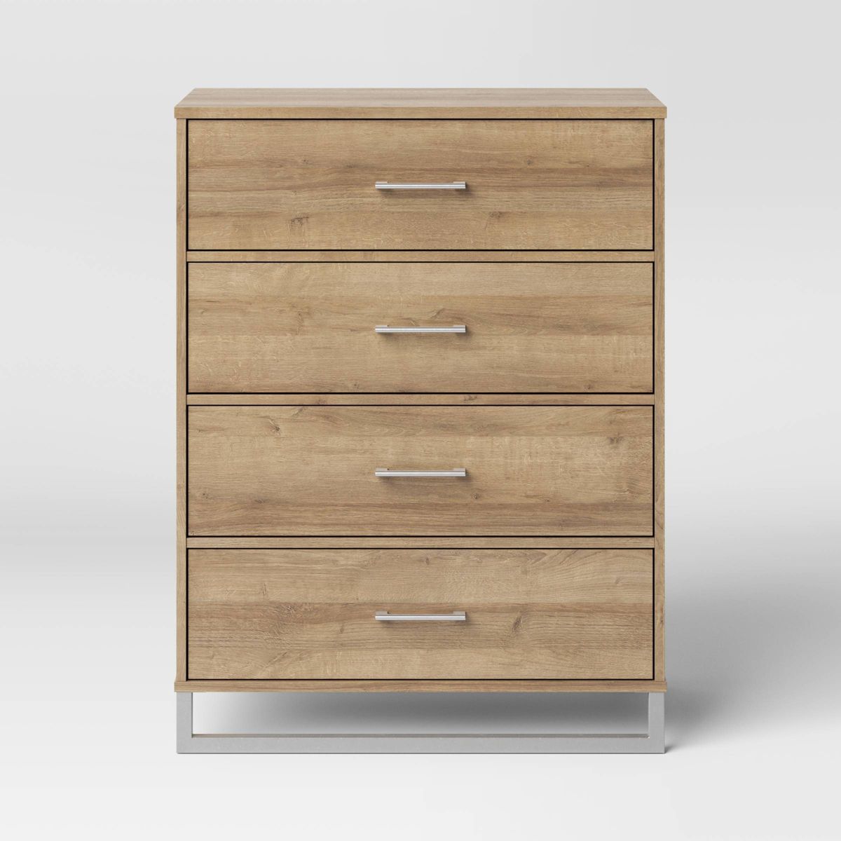 Mixed Material 4 Drawer Dresser Natural Wood - Room Essentials