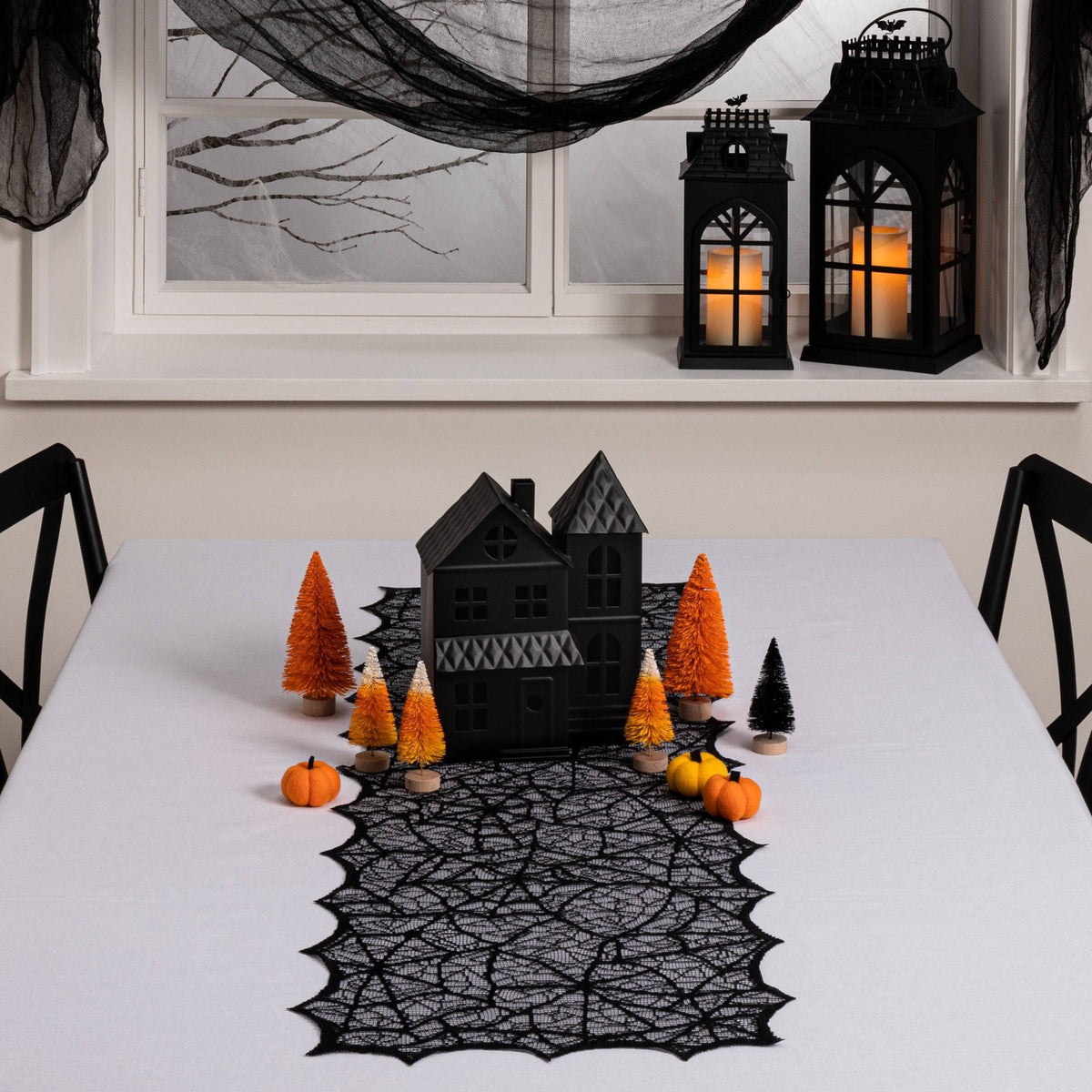 14 x 48 Inch Lace Halloween Table Runner - image 2