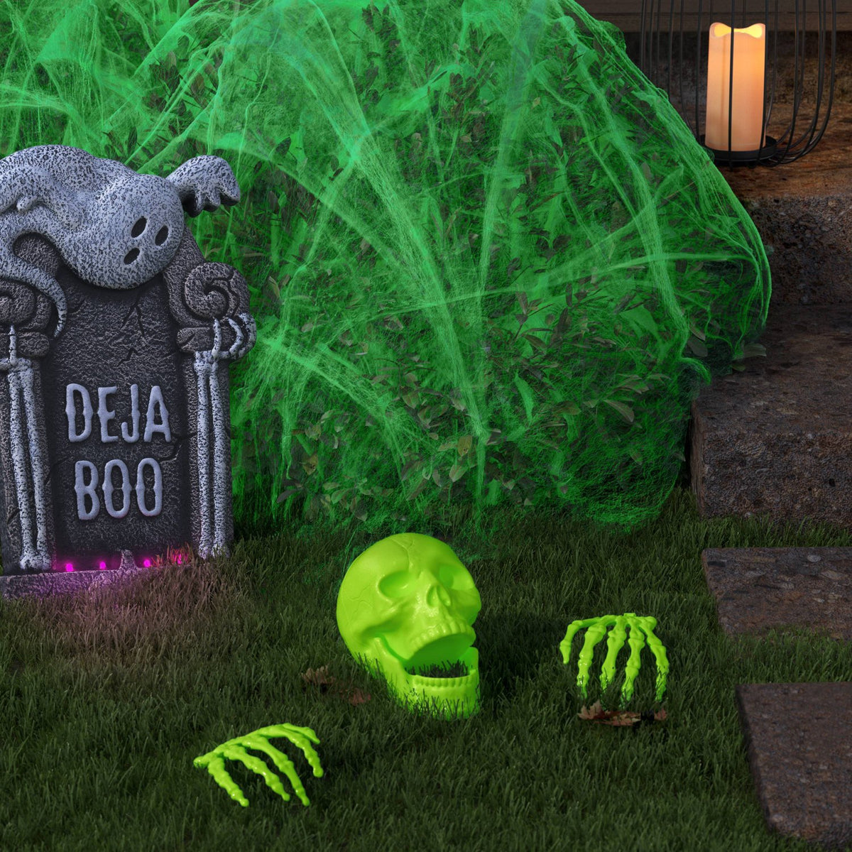 Stretchy Spiderweb Halloween Prop - image 3