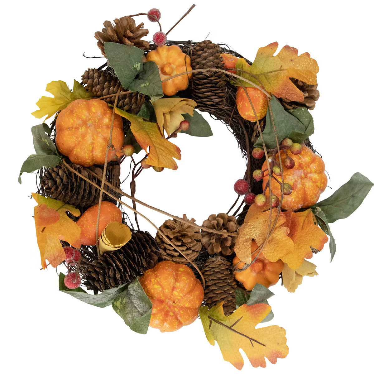 Vine and Pinecone Artificial Fall Harvest Small Twig