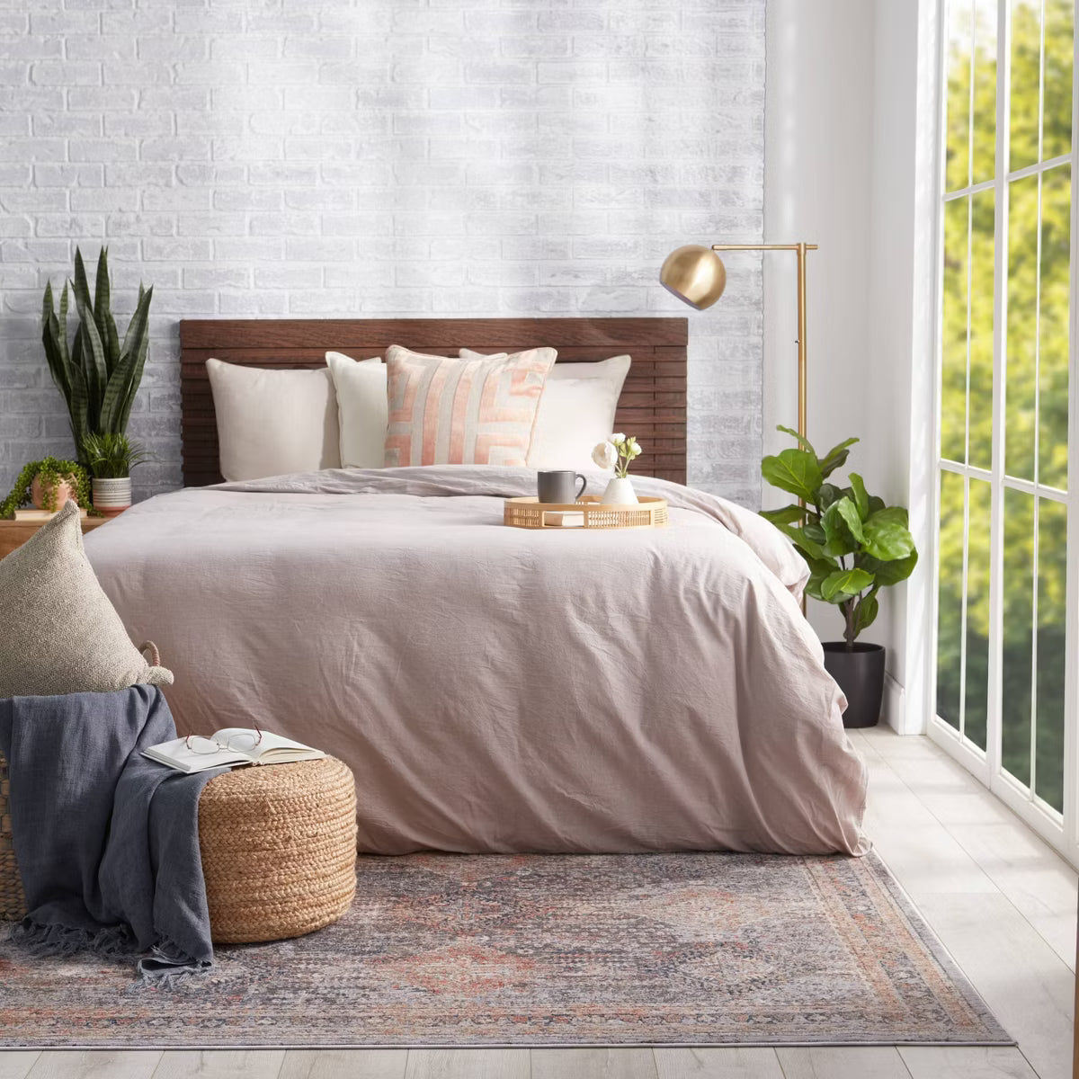 Round Jute Knitted Pouf Ottoman Taupe/Tan - Jaipur Living: Handcrafted, Unupholstered, Spot Clean, No Assembly Required, 1 of 11