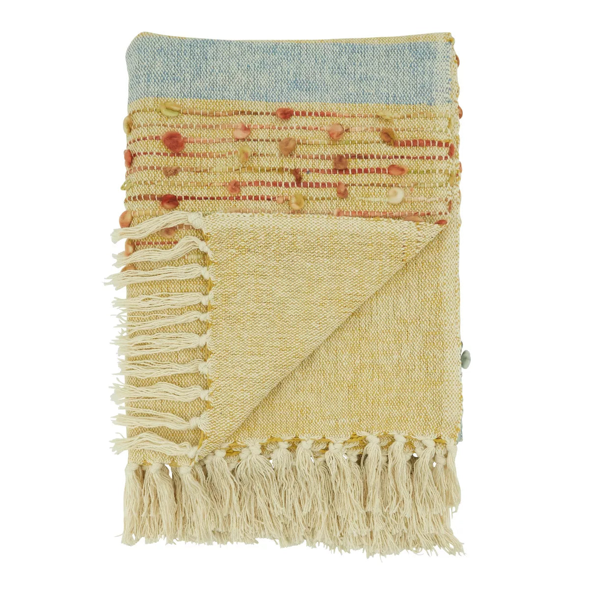 Striped Throw With Fringed