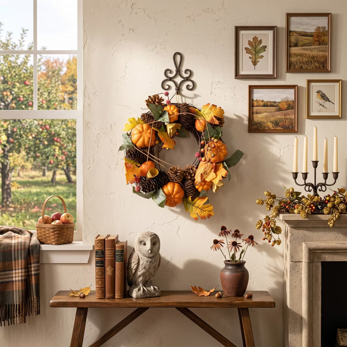 Vine and Pinecone Artificial Fall Harvest Small Twig