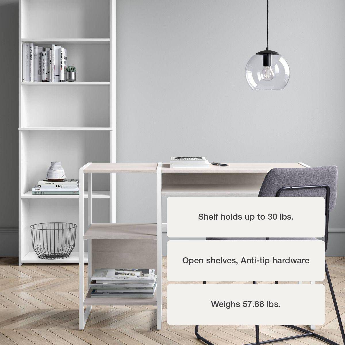 5 Shelf Dorm Bookcase White - Room Essentials