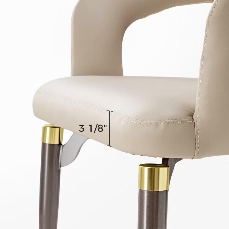 Modern Unique Design Dining Chairs Set of 2, Beige,20.06"D x 17.93"W x 33.06"H