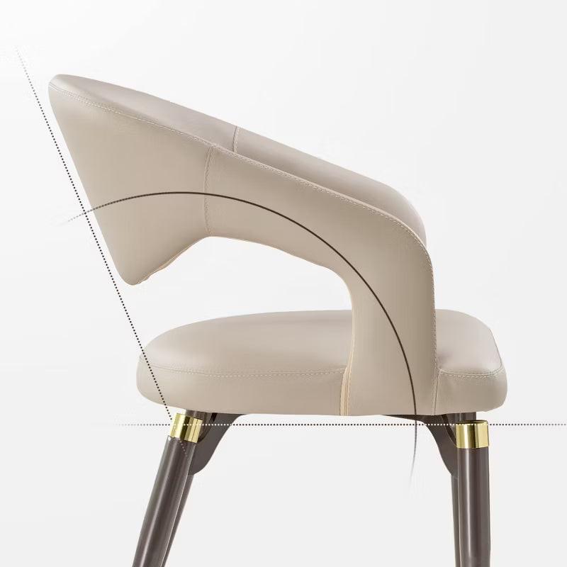 Modern Unique Design Dining Chairs Set of 2, Beige,20.06"D x 17.93"W x 33.06"H