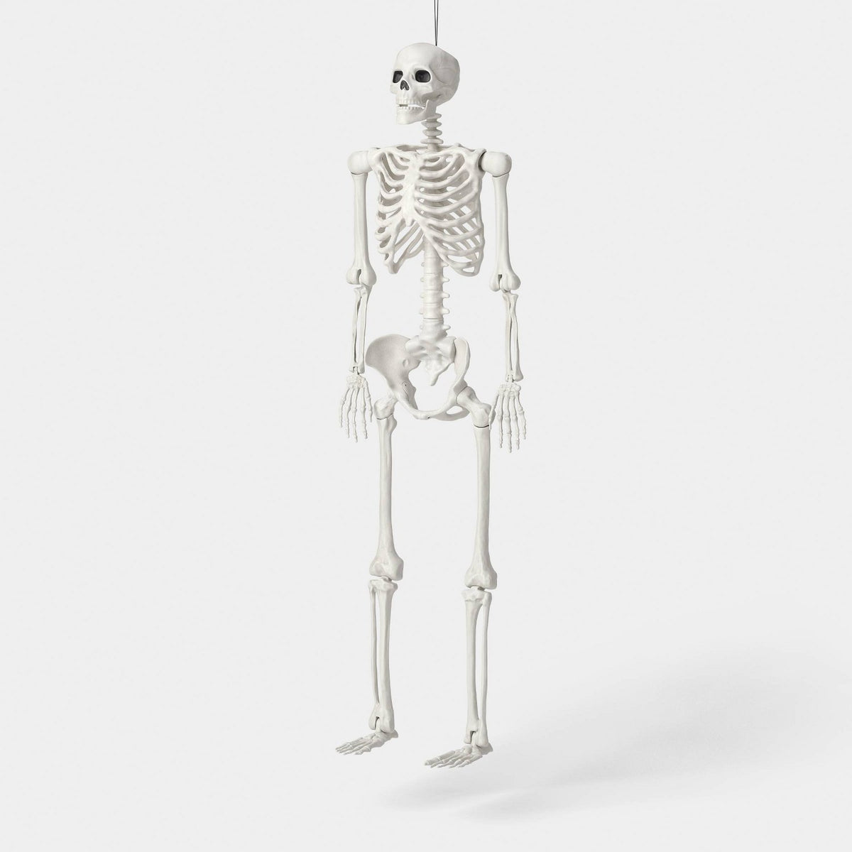 60 Inch Poseable Lifesize Skeleton Halloween Prop, Off-White - Halloween decor