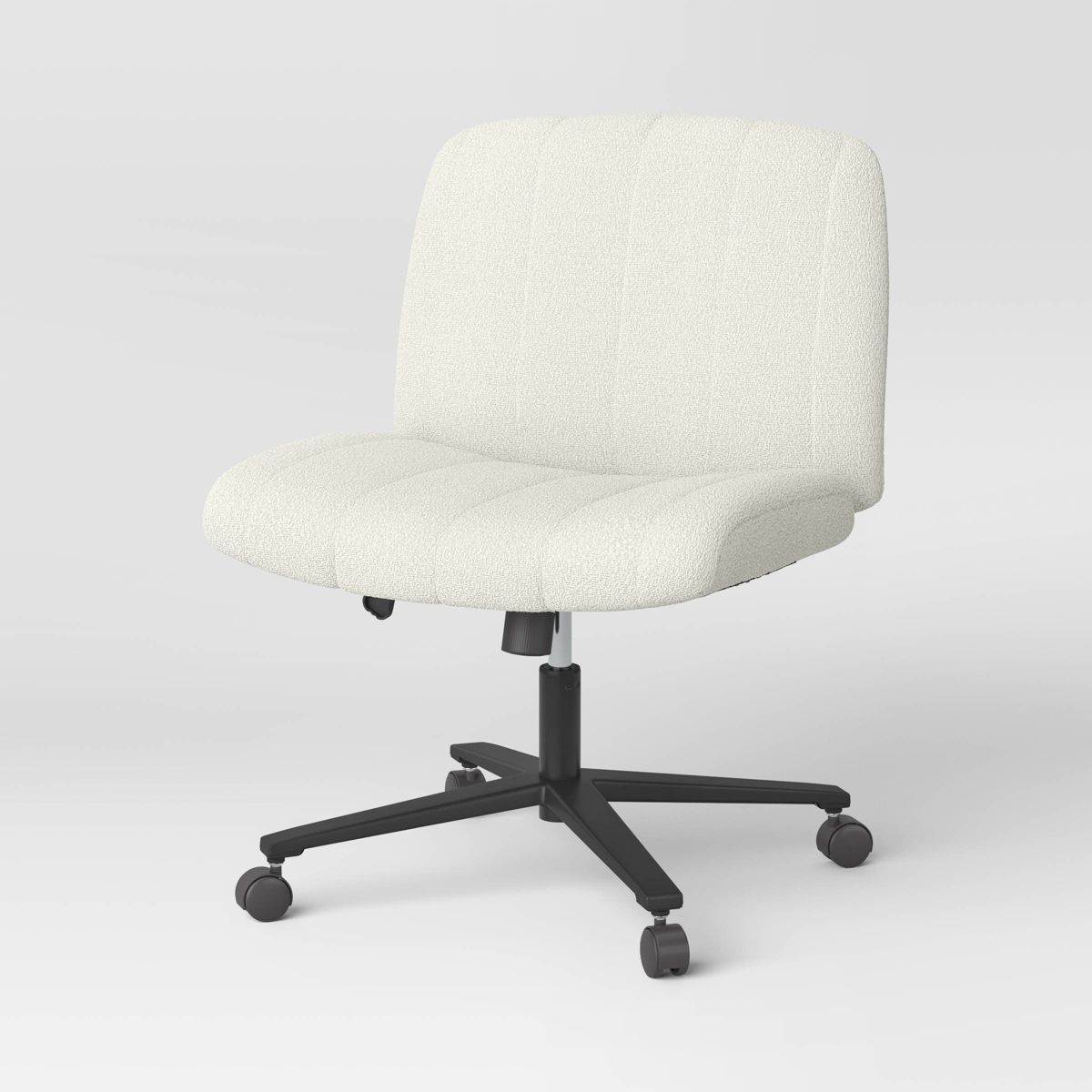 Upholstered Criss Cross Armless Office Chair Light Beige - Room Essentials