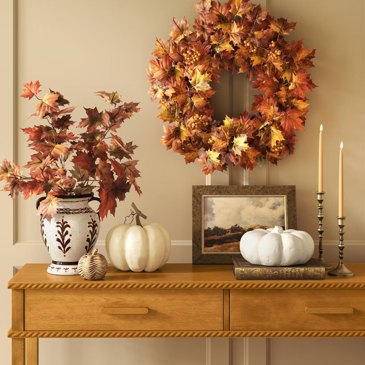Large Faux Real Pumpkin White
