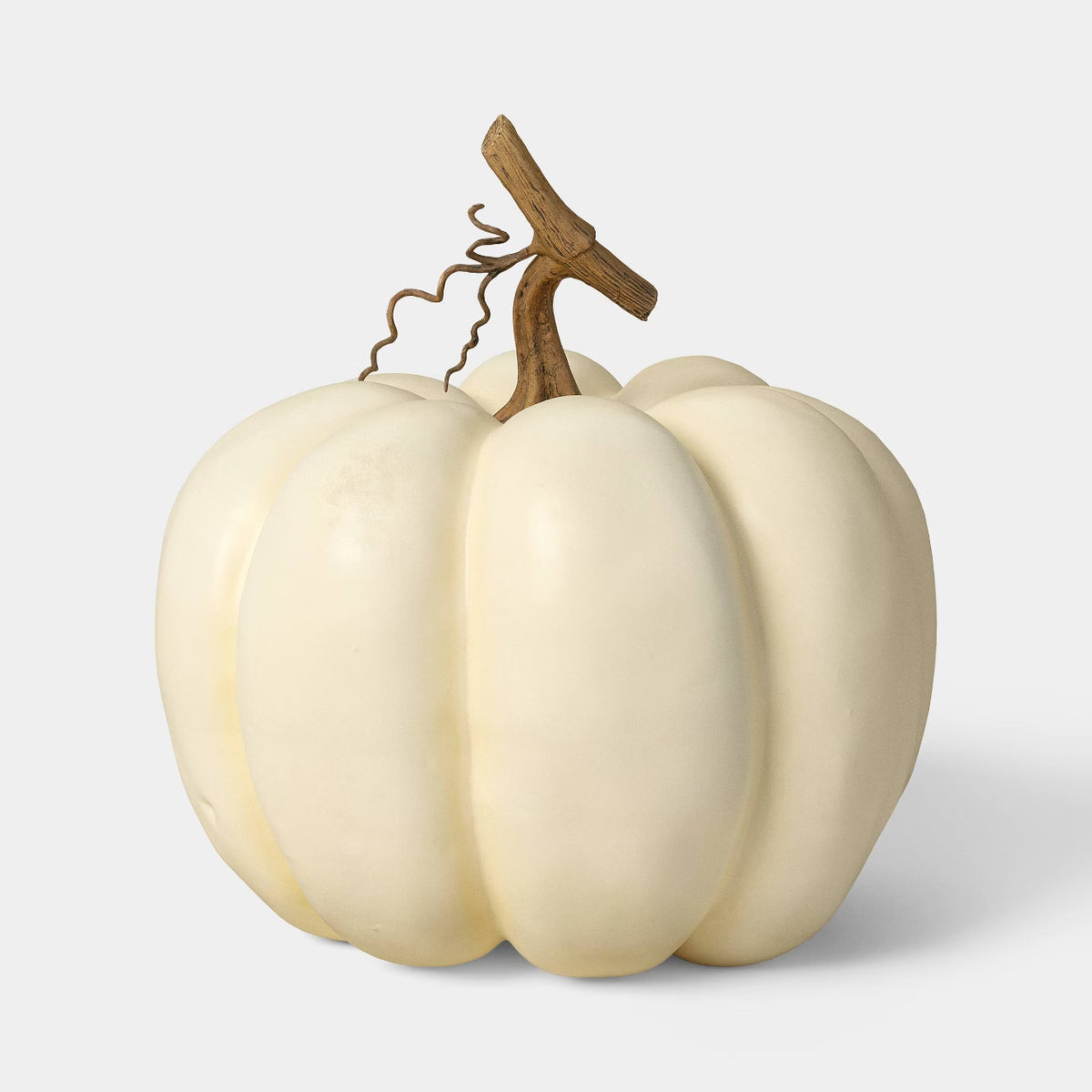 Large Faux Real Pumpkin White