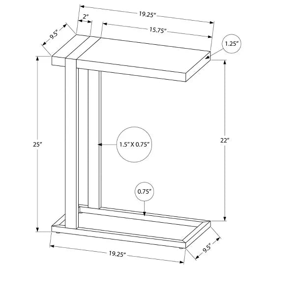 End Side table Black