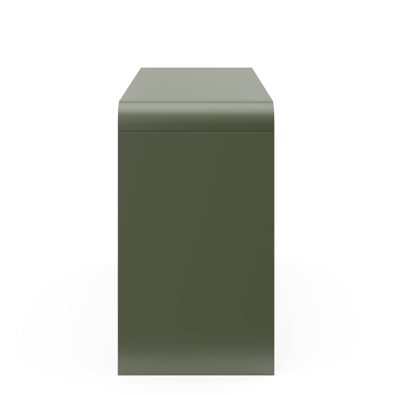 Green rectangular box on a white background