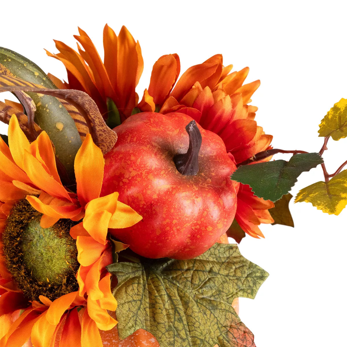 Sunflower and Gourds in Pumpkin Fall Harvest Pumpkin Flower