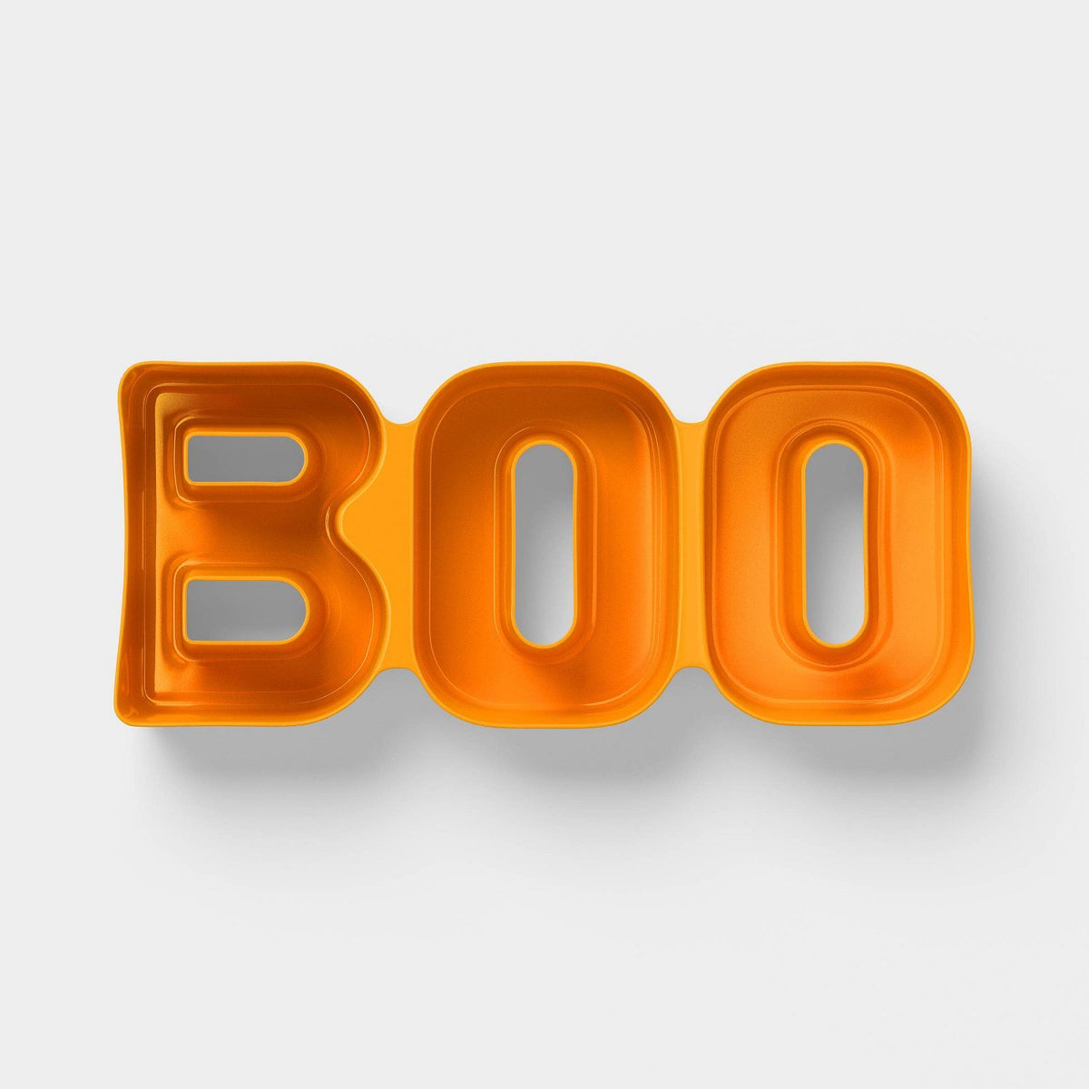 Halloween Figural BOO Serving Dish Orange - image 1