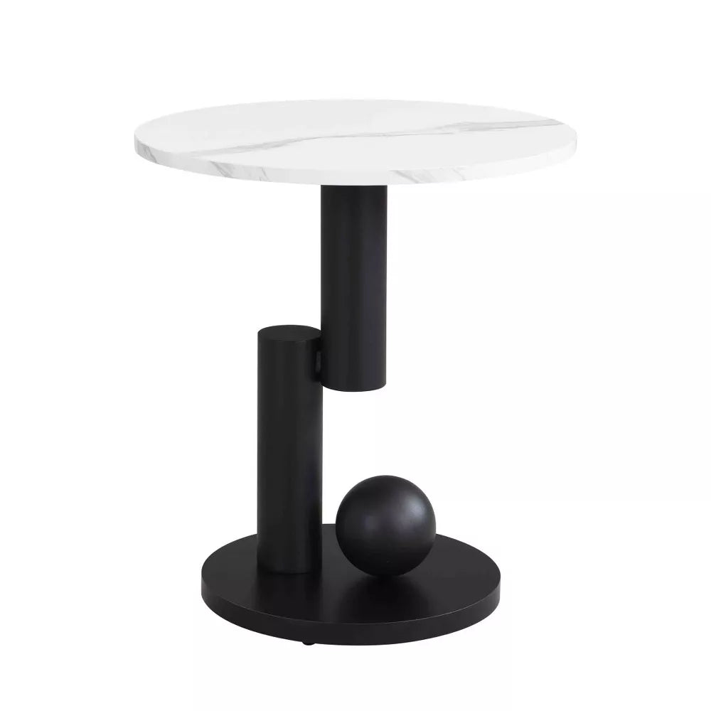 Black and white cat toy with dimensions on a white background white