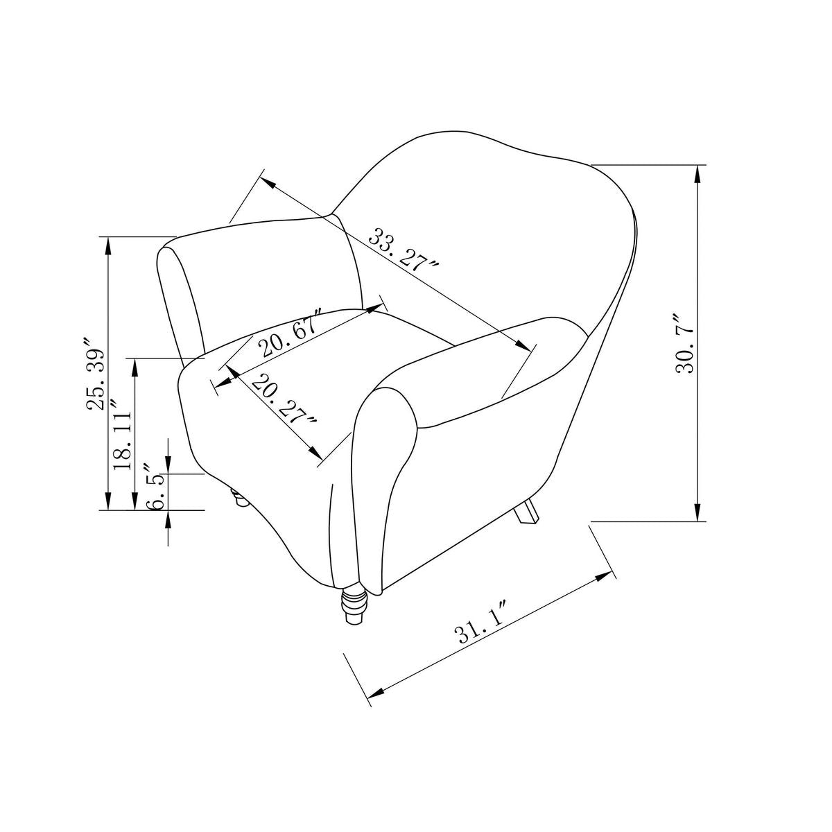 Turned Leg Velvet Accent Chair Tan - Threshold™