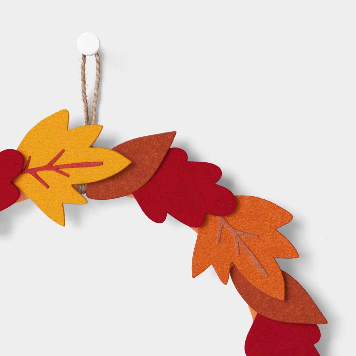 Halloween Foliage Felt Wreath
