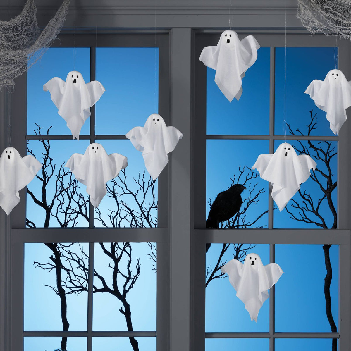 8 Piece Ghosts Decorative Accent Set, White - image 2