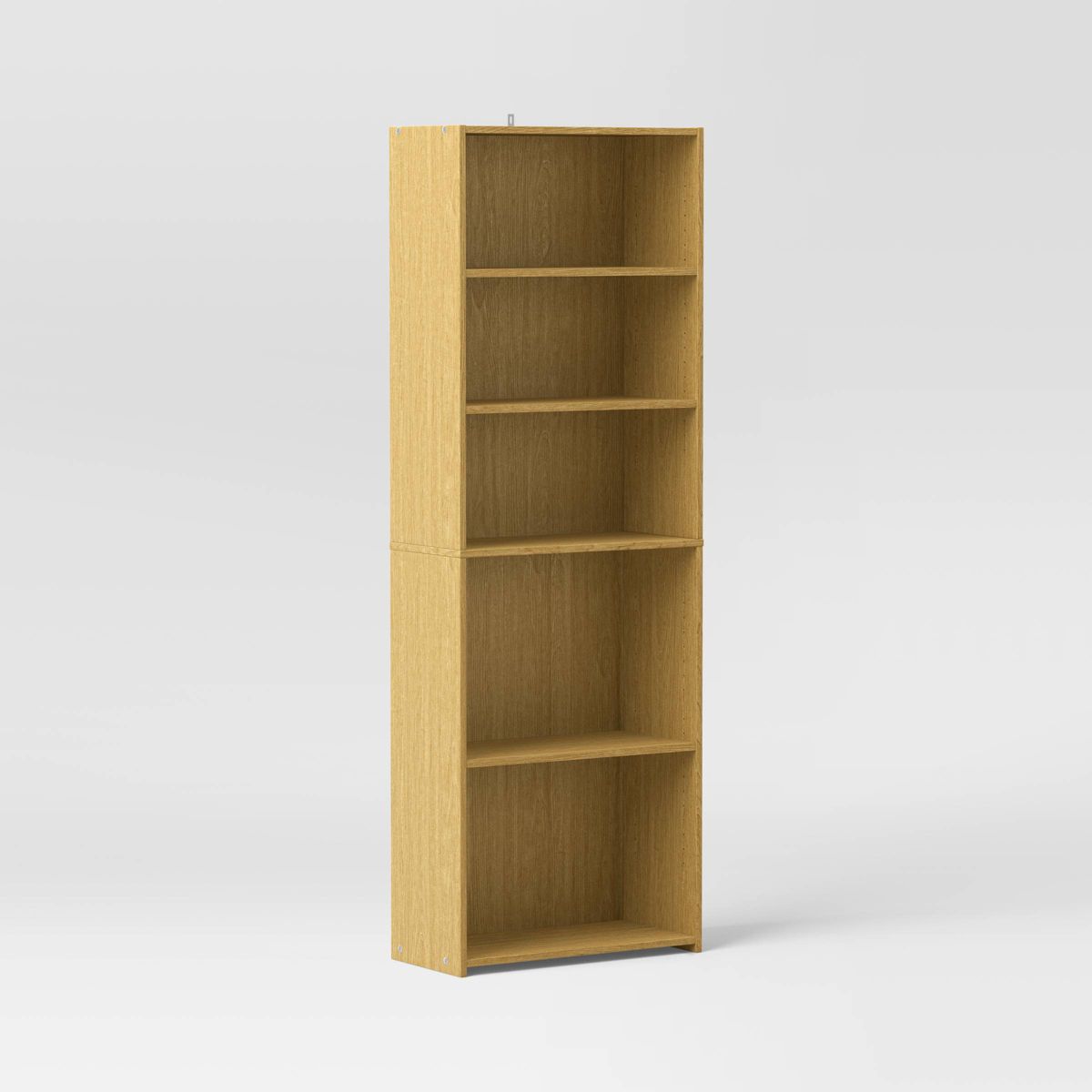 5 Shelf Dorm Bookcase Natural Wood - Room Essentials