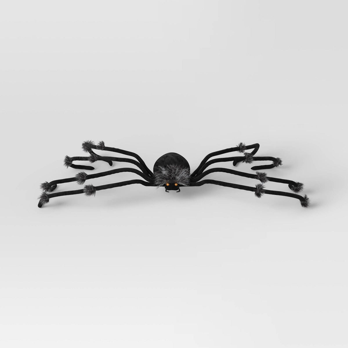 50 Inch Plush Spider Halloween Prop, Black - Halloween decor