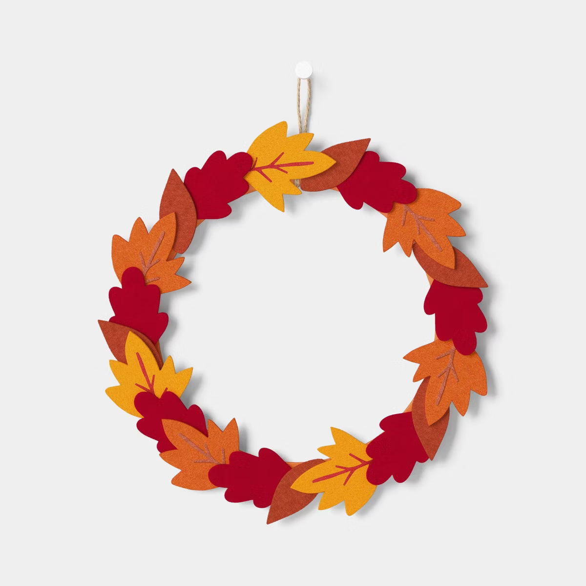 Halloween Foliage Felt Wreath