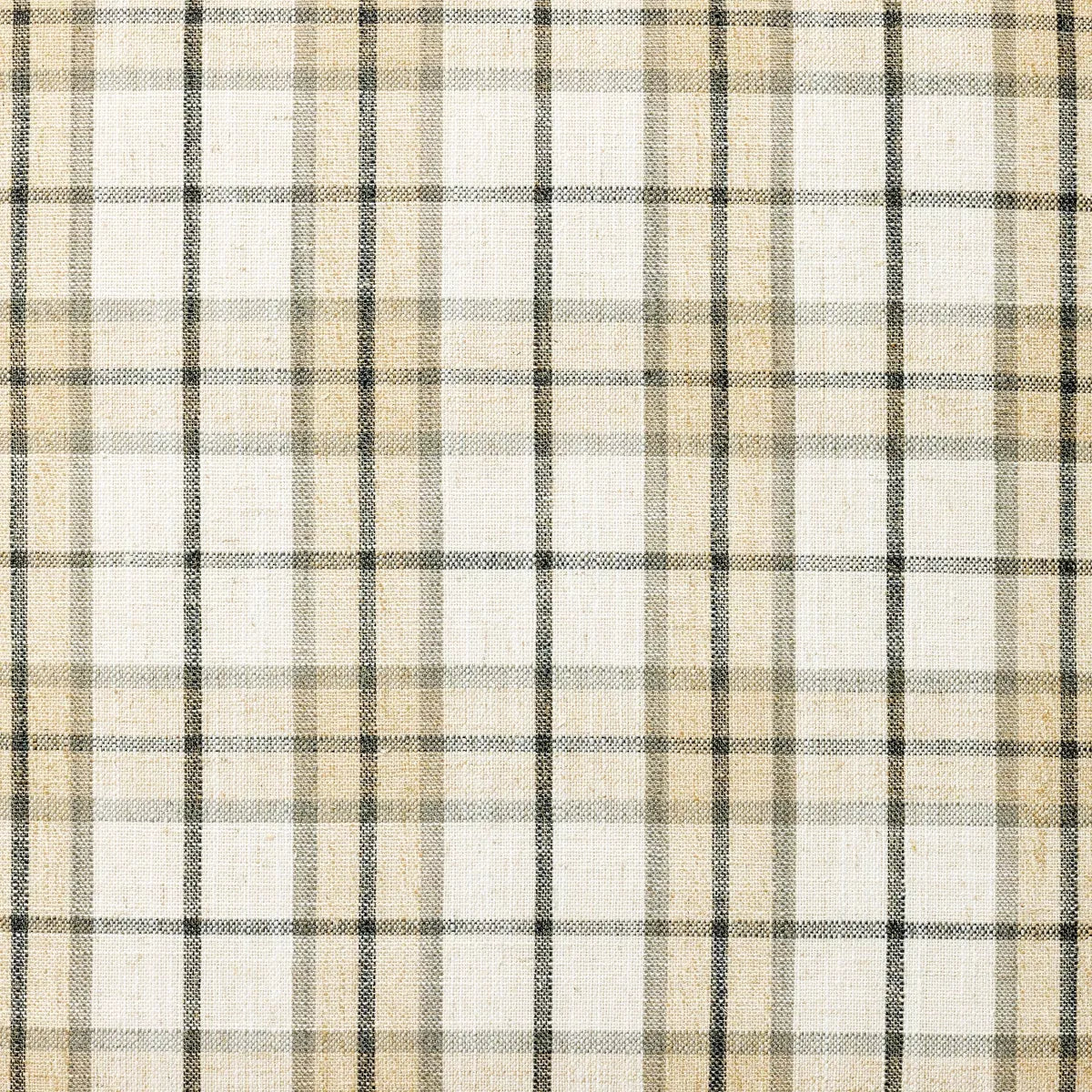 Cream Brown Plaid