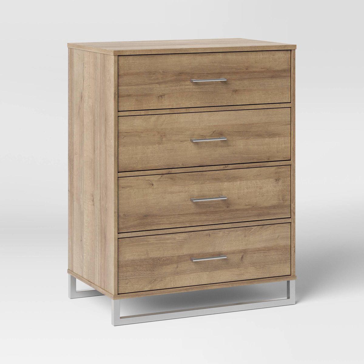 Mixed Material 4 Drawer Dresser Natural Wood - Room Essentials