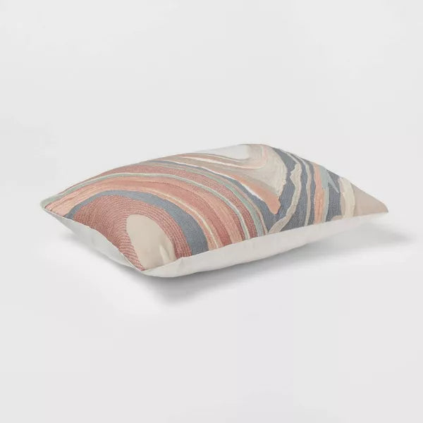 Woven Marble Decorative Pillow