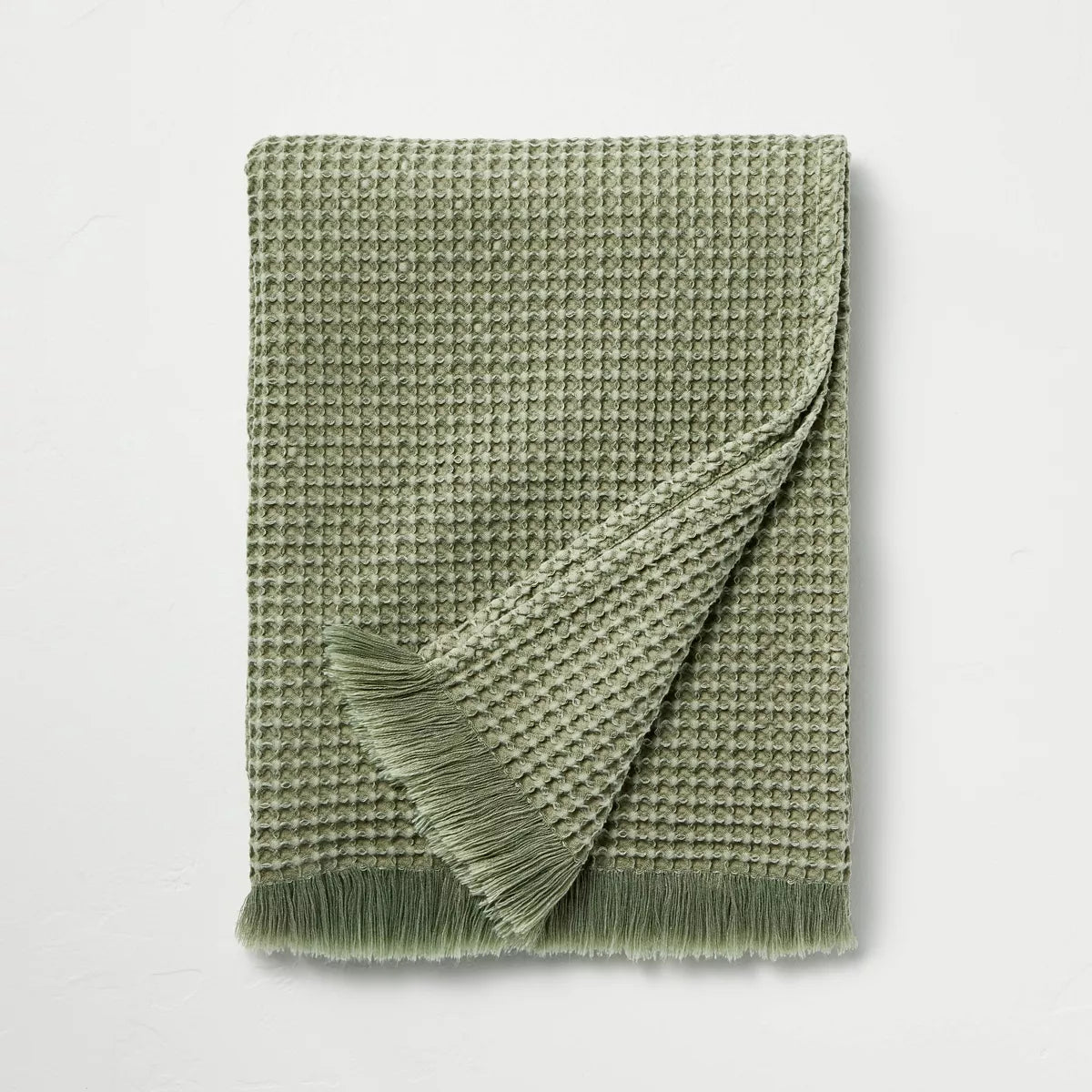 Knit Blanket Washed Green