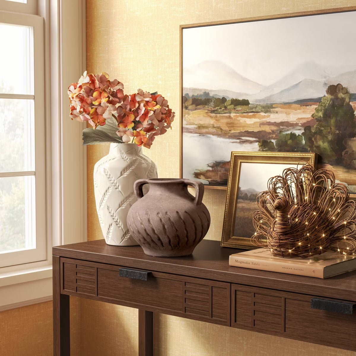 Large Woven Lit Fall Turkey