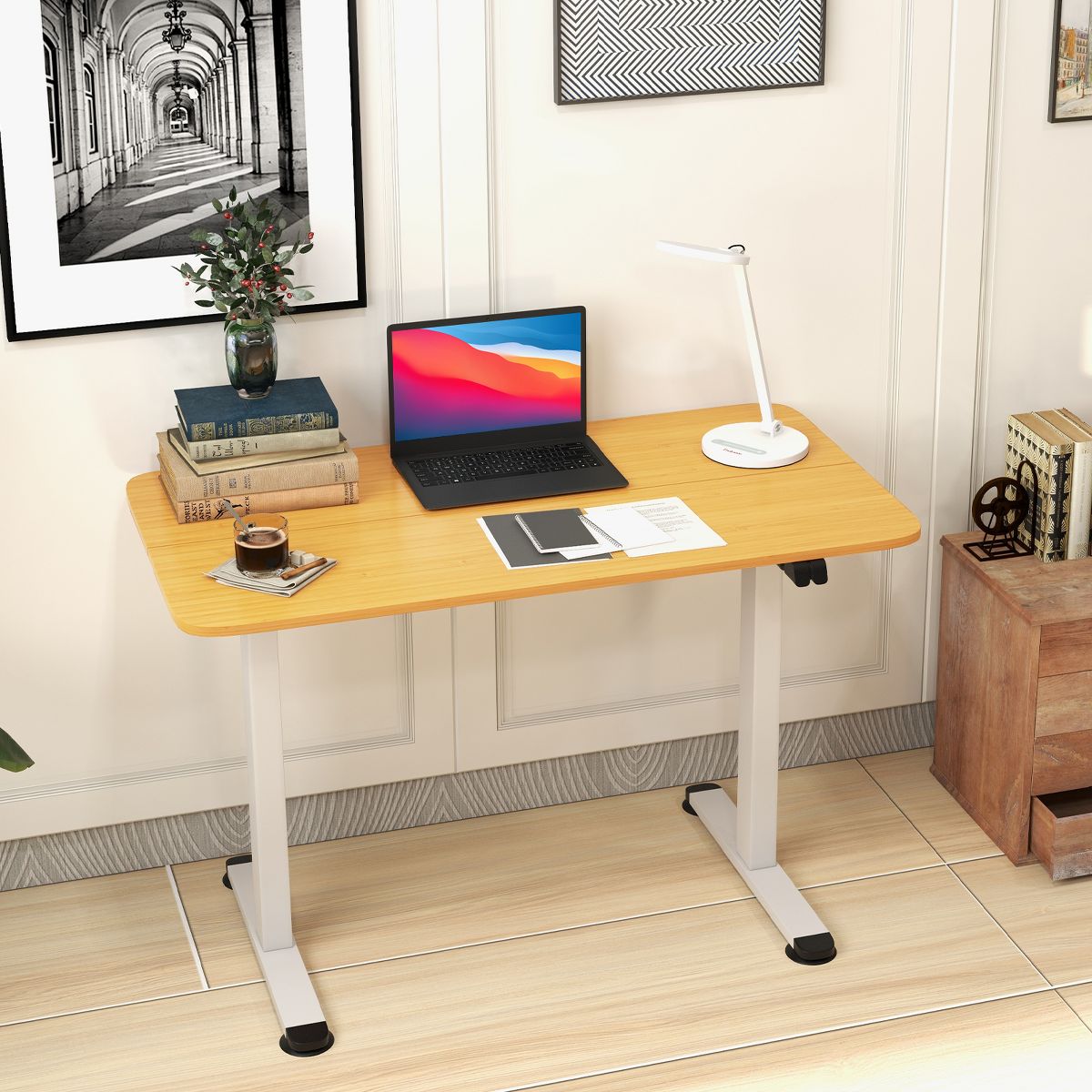 Costway Electric Standing Desk Height Adjustable Sit to Stand Computer Workstation Home Office