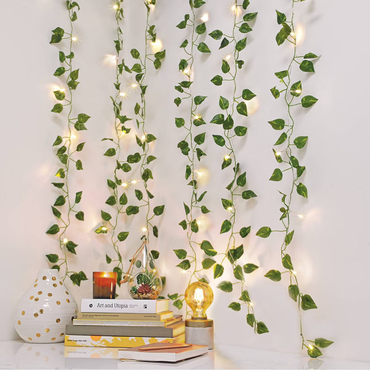 5' x 3.5' LED Vine Curtain String Lights Warm White