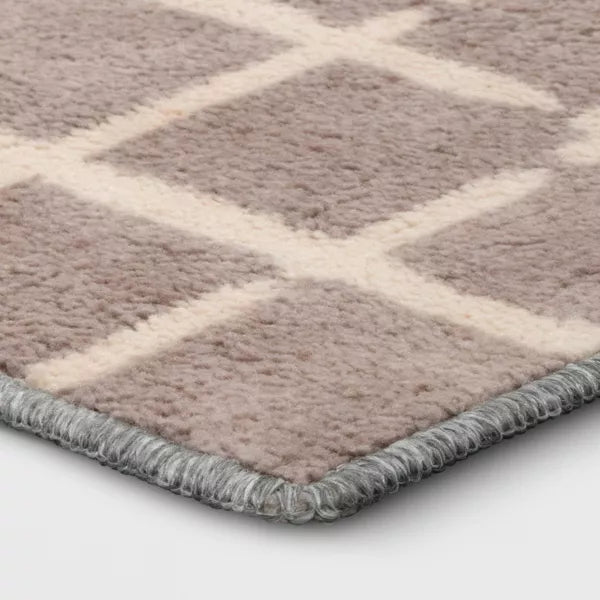 Washable Checkered Area Rug