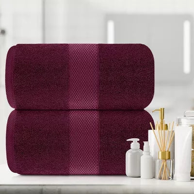 Wine Red Cotton Bath