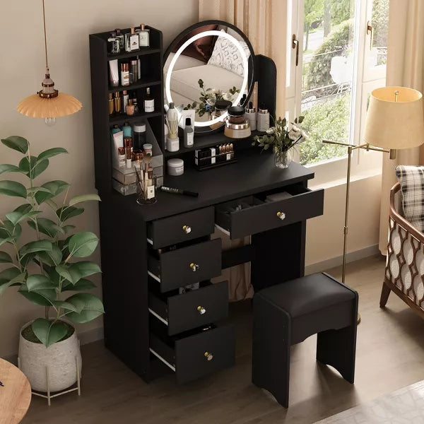 Vanity Table Set with Stool