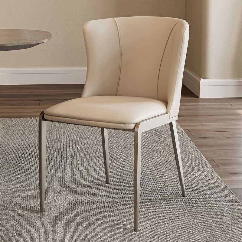 Upholstered Dining Side Chairs Set of 2,Beige