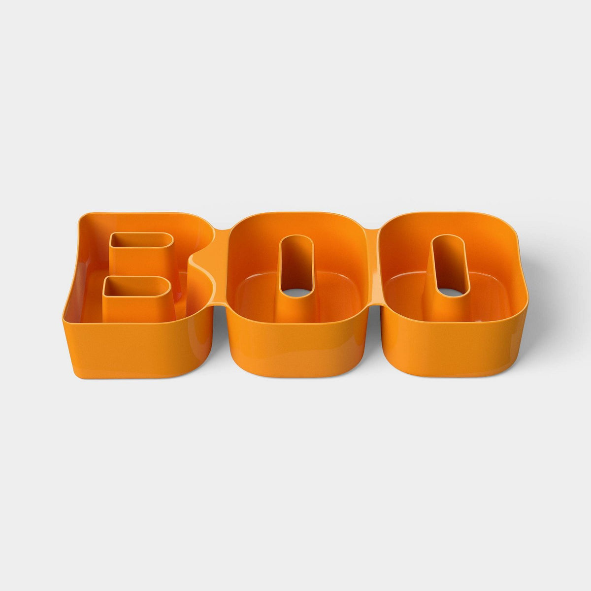 Halloween Figural BOO Serving Dish Orange - image 3