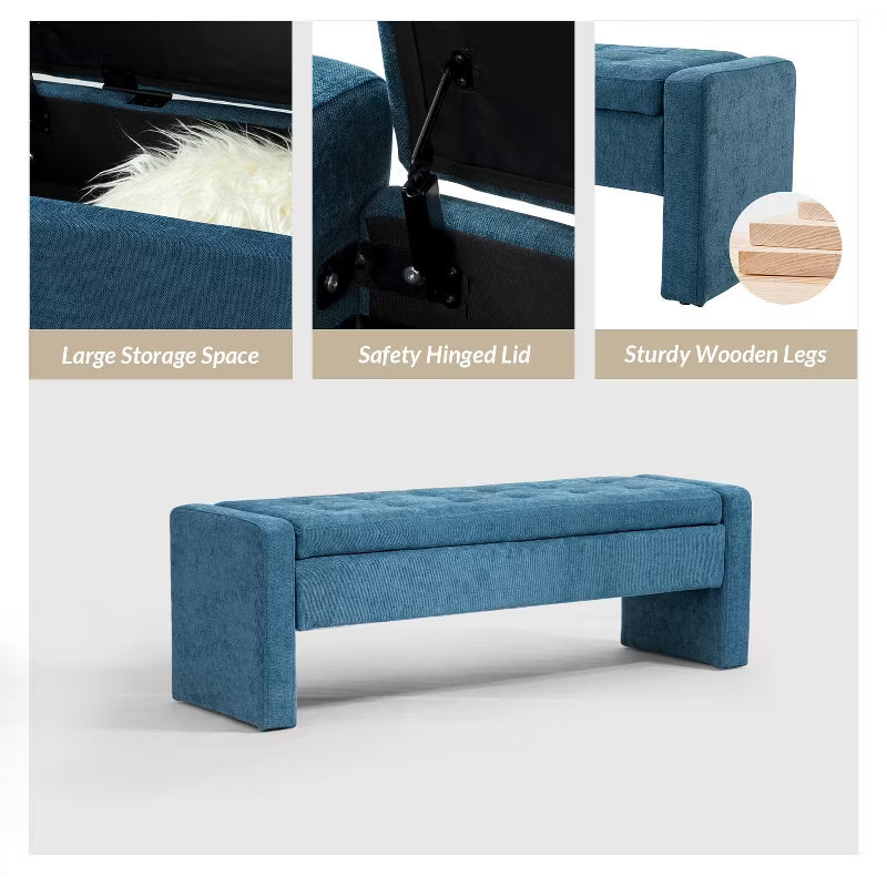 Jaime 55.1 Wide Storage Bench|