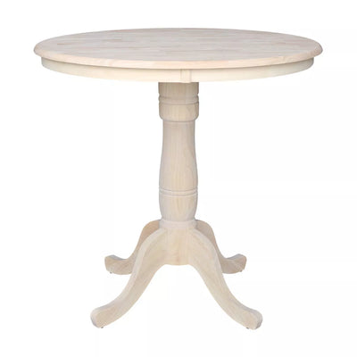 36" Round Top Pedestal Table Unfinished - International Concepts