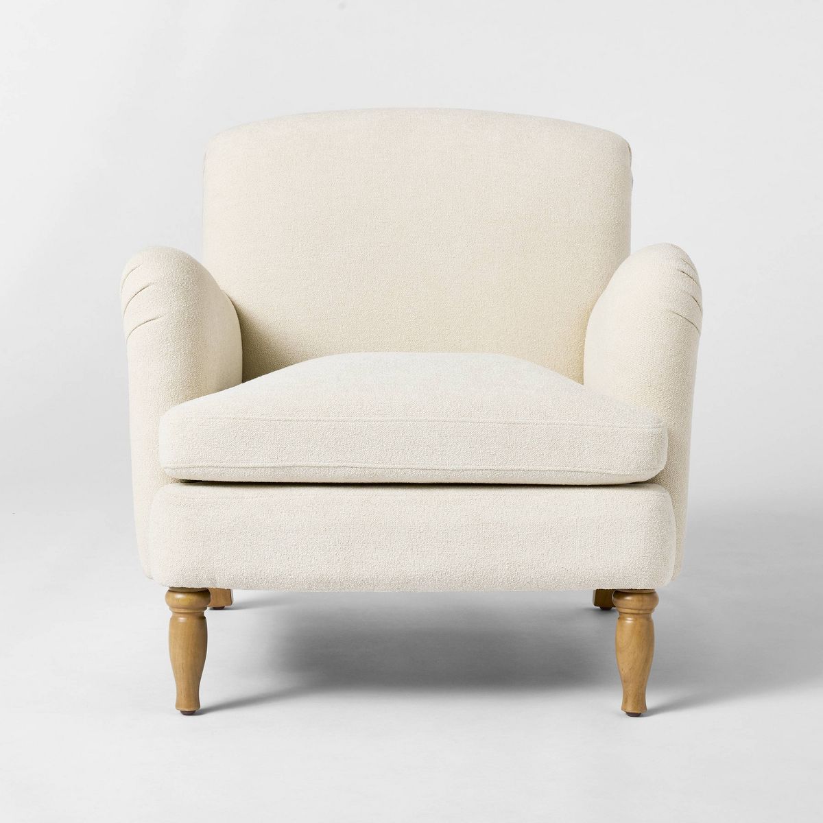 Kauri Upholstered Natural Accent Chair + Ottoman