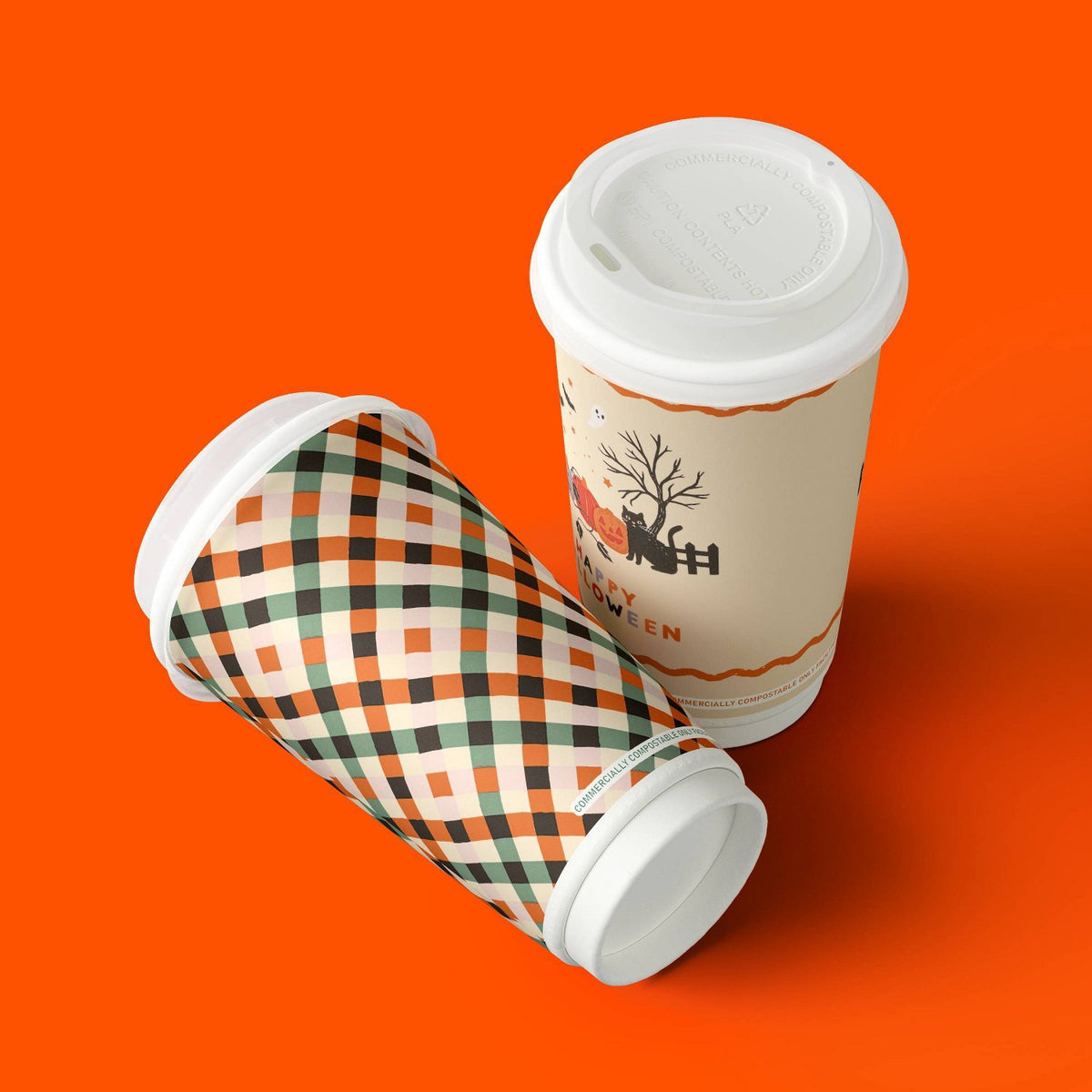 Halloween Disposable Hot Cups - 16oz/8ct - image 2