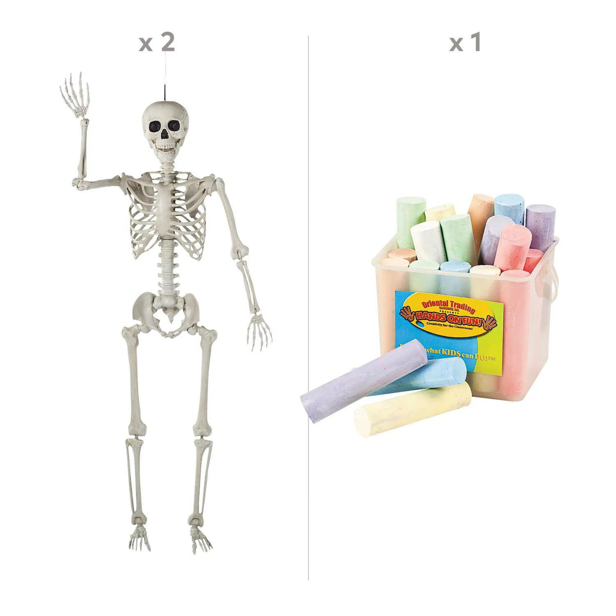 Skeleton Sidewalk Art Halloween Decorating Kit - 22 pc - image 2