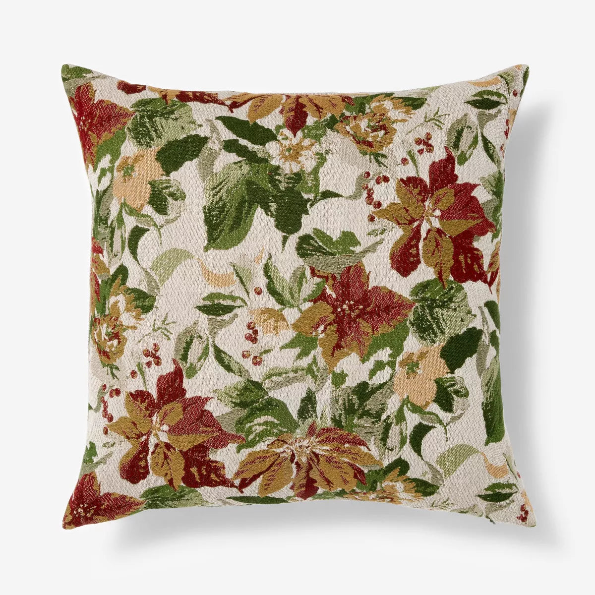 Woven Holiday Floral Square