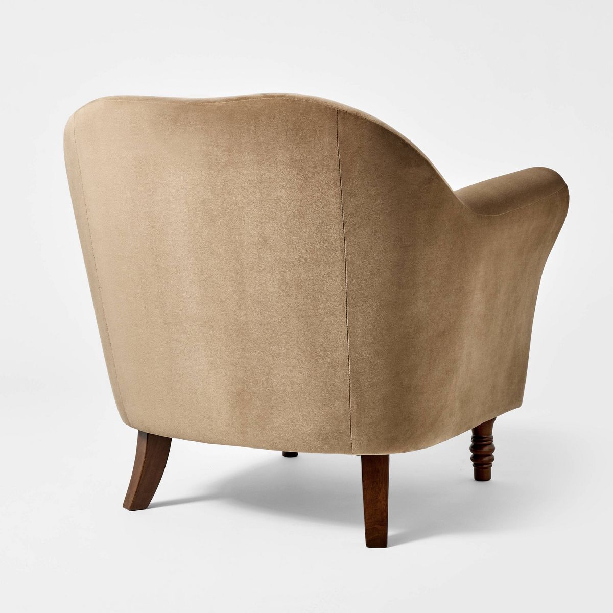 Turned Leg Velvet Accent Chair Tan - Threshold™