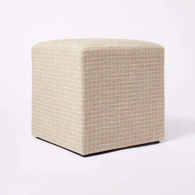 Square Upholstered Cube Ottoman