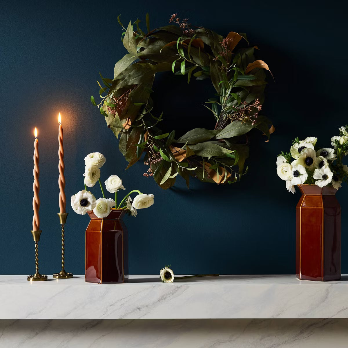 Fall Green Leaf Wreath