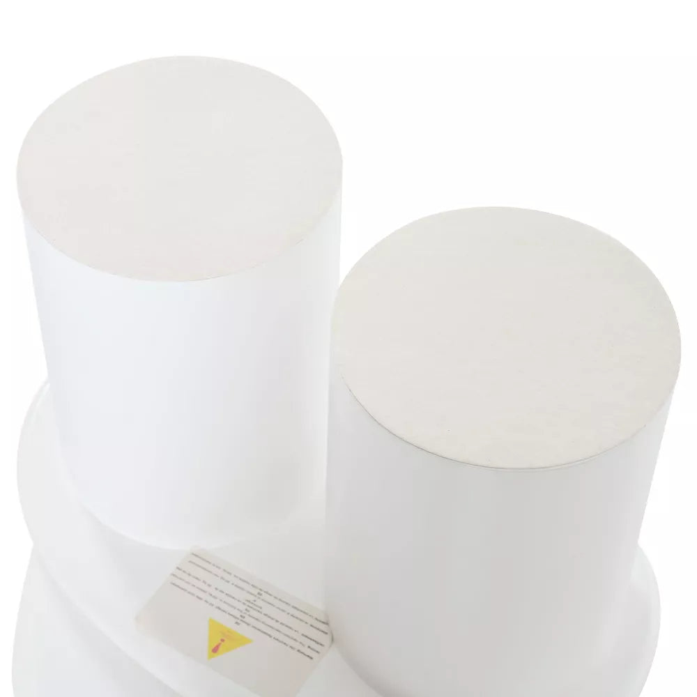 White jewelry box with a lid open on a white background 3pc