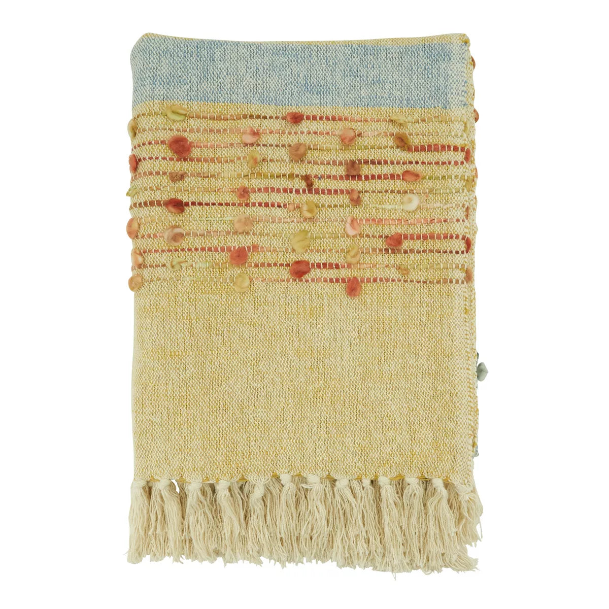 Striped Throw With Fringed